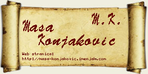 Maša Konjaković vizit kartica